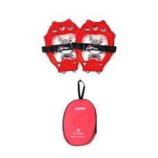 LEPEX 19點不銹鋼鷹眼冰爪+案例套組, 灰色的