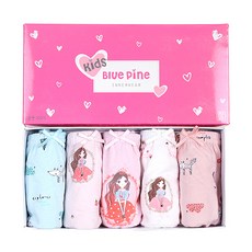 Blue pine Kids Line 女童內褲 5 件套 64 鏡面公主