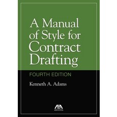 A Manual of Style for Contract Drafting Hardcover, American Bar Association
