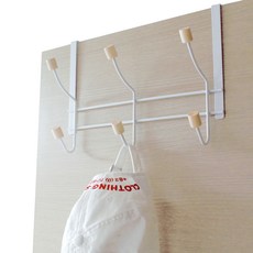 SUNWOOLAND 木球門後6勾掛勾, 白色, 1個