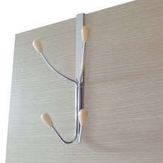 木質球形門後掛鉤 4勾, 銀, 1個