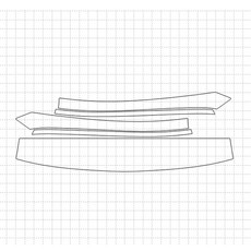 HEXIS 賓士 CLS-CLASS BASE CLS550 2018 PVC材質 ROOF PILLARS PPF保護膜, 1個, 單一顏色