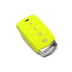 KEINZ 現代 Genesis 4鍵矽膠智慧鑰匙套 KE-16, 黃綠色