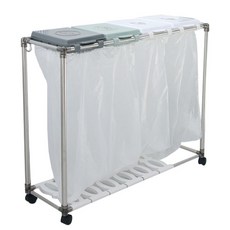 LIVING HAPPY Cling 分離箱 4p + 信封 100p + 回收箱專用貼紙顏色, 框架（銀色），插入件（灰色 + 開心果 + 白色）, 1組