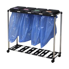 센스2030 분리수거함 1단 4p, 블랙