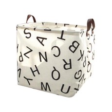 多功能帆布印花方形收納盒, 4型, 1個