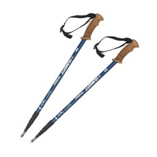 HUMONT 3節登山杖 MSL-10 2入, 藍色, 1套