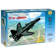 즈베즈다 1:72 Su-47 BERKUT 프라모델 전투기, 1개