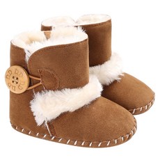 JOY MULTI 一扣線毛皮幼兒靴