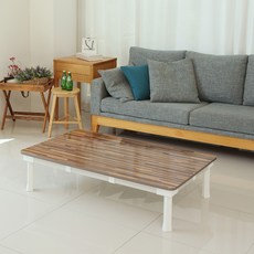 벨라홈 샤르망 라운드 접이식 교자상 120 x 72 cm, 아카시아