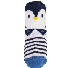 까띠미니 아동용 자카드 스트라이프 펭귄 양말