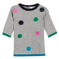 까띠미니 여아용 폼폼 샤이니 니트 원피스