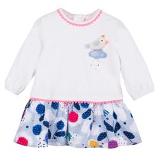 까띠미니 여아용 예쁜 프린트 저지탑 마이크로 위브 패브릭스커트 원피스