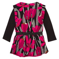 까띠미니 여아용 튤립 프린트 크레이프 원피스 투인원 티셔츠