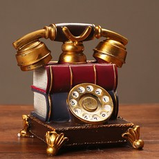DM I Love Home 歐式電話裝飾品, 紅色