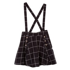 까띠미니 여아용 울 피케 스타일 체크무늬 트윌 스커트