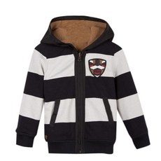 까띠미니 아동용 네오프렌 스트라이프 저지 양면 지퍼 스웨터