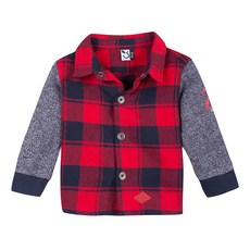 3Pommes 남아용 카고 라이너 베이비 오버 셔츠