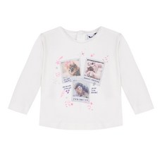 3pommes 여아용 라라랜드 캣프린팅 베이비 티셔츠