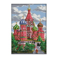 zkf 十字繡套組紅色城堡, 1套, 混色