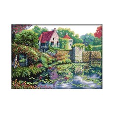 zkf 室內十字繡套組英格蘭城堡, 1套, 混色