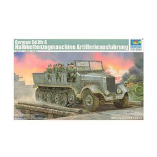 TRUMPETER 1:35 德國 Sd Kfz 6 Halbkettenzugmaschine Artillerie Ausführung 塑料模型, 1套