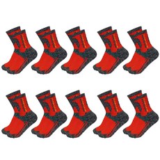 티에스 여성용 등산 양말 중목 10족, 오렌지