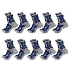 TS 男性登山中筒襪 10雙, 海軍藍