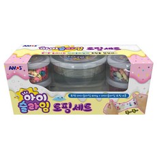 아모스 아이슬라임 투명 600g + 토핑 4종 세트, 혼합 색상, 1개