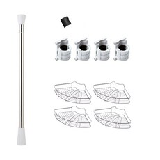 spider loc 支柱式浴室角落4層收納架, 混合顏色, 1個