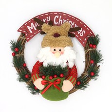 DM Allup Home 聖誕娃娃裝飾花環聖誕老人, 混色