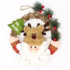 DM I love home聖誕娃娃裝飾花環聖誕老人臉, 混色