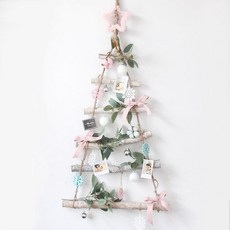 MORIANN 7層木條掛飾+燈串 50燈, 混色