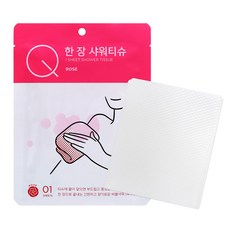 해피바스 한장 샤워티슈 로즈향, 1개