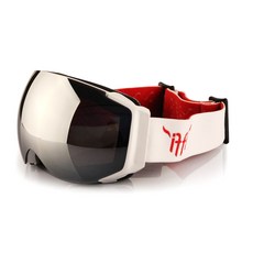 if flying 滑雪 單板滑雪 護目鏡 YH-112, 白色 + 煙灰色