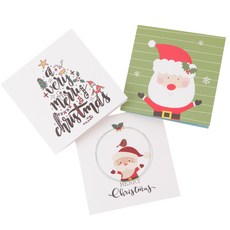 봄91 크리스마스 카드 3종 세트, 혼합 색상, 4세트