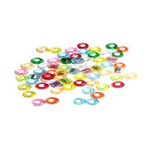 東城紙工社 特大串珠 透明圓形 306 串珠 DIY材料 7 x 6.5mm, 隨機出貨, 1套