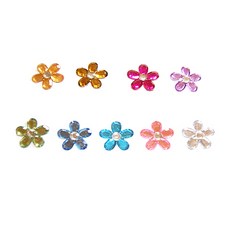 東城紙工社 方晶花朵串珠 單面 323 串珠 DIY材料 3.2cm, 隨機出貨, 1套