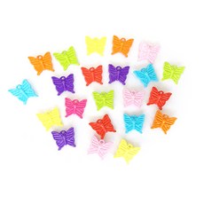 東城紙工社 蝴蝶造型串珠 403 串珠 DIY材料 2 x 2.3cm, 隨機出貨, 1套