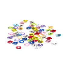 Dongsungjigongsa極大珠子透明方形306珠子DIY材料 7*6.5mm, 隨機發貨, 1套