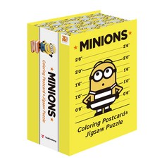 Yearimdang Minions 著色明信片書 + 拼圖 4 件套, 混色, 1套