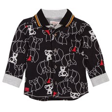 까띠미니 동물 그래픽 프린트 저지 니트 셔츠