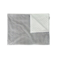 DK HOME 超細纖維棉質嬰兒毯, 格子灰色