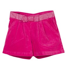 까띠미니 여아용 벨트장식 작약 핑크 벨벳 반바지