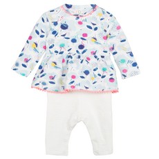 catimini 迷你女孩漂亮印花管狀針織長連身褲