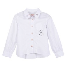 까띠미니 여아용 자수 칼라 포플린 블라우스