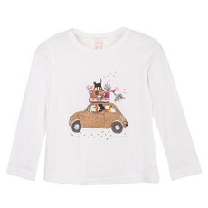 까띠미니 여아용 레트로 시크 글리터 패턴 티셔츠