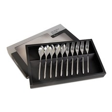 골든벨금속 코다 민 티스푼 티포크 세트, 1세트, 티스푼 5p + 티포크 5p + 케이스