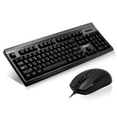 RiZUM M20 有線鍵盤鼠標套組, RiZUM M20（鍵盤）、RiZUM M21（鼠標）, 黑色的