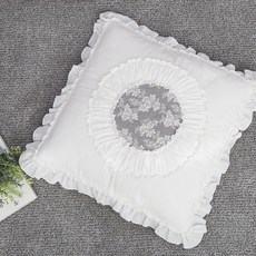 荷葉邊蕾絲靠枕套